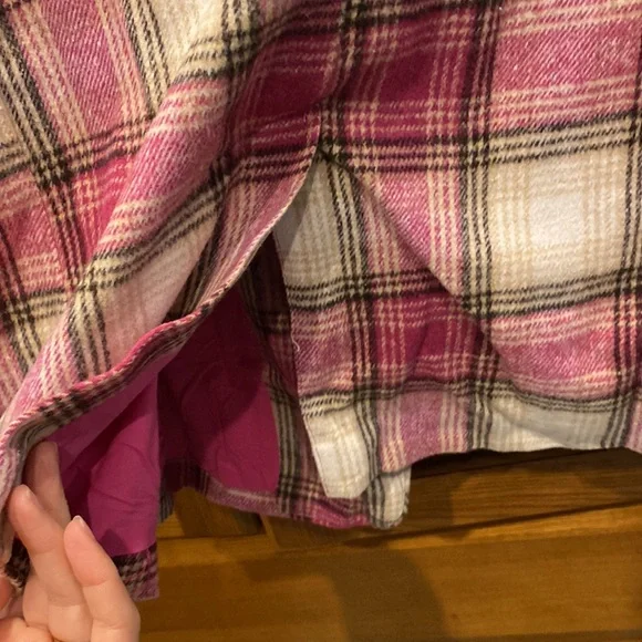 NWOT POL Pink and Brown Plaid Blazer size small - Picture 8 of 8